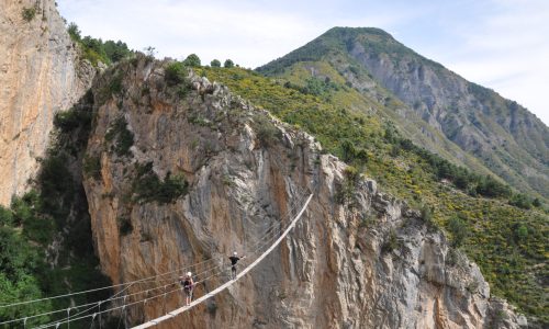 Via ferrata de la grande fistoire - Passerelle (© CCSB)