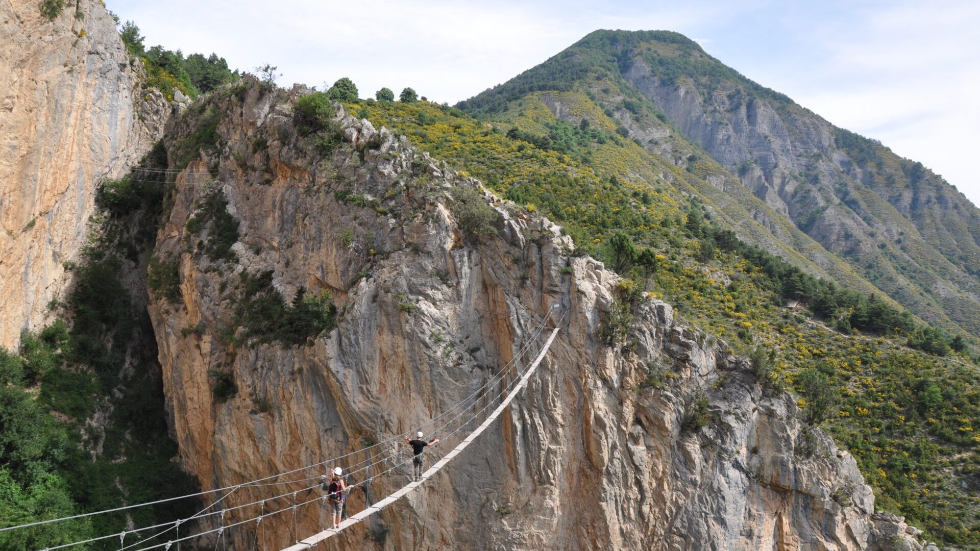 Via ferrata de la grande fistoire - Passerelle (© CCSB)