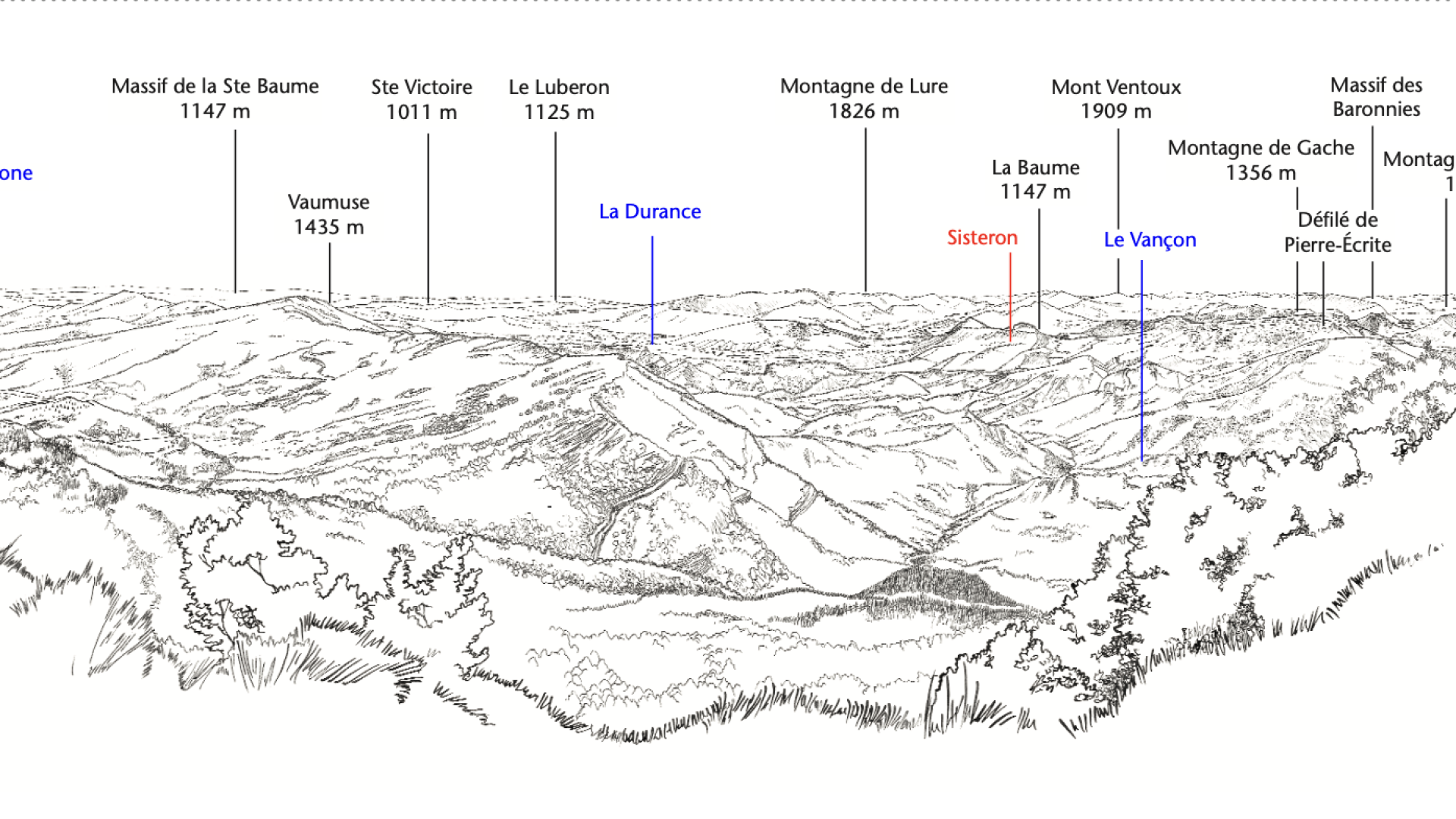 Panorama de la montagne de Mélan_Le Castellard-Melan (© ©UGPH)