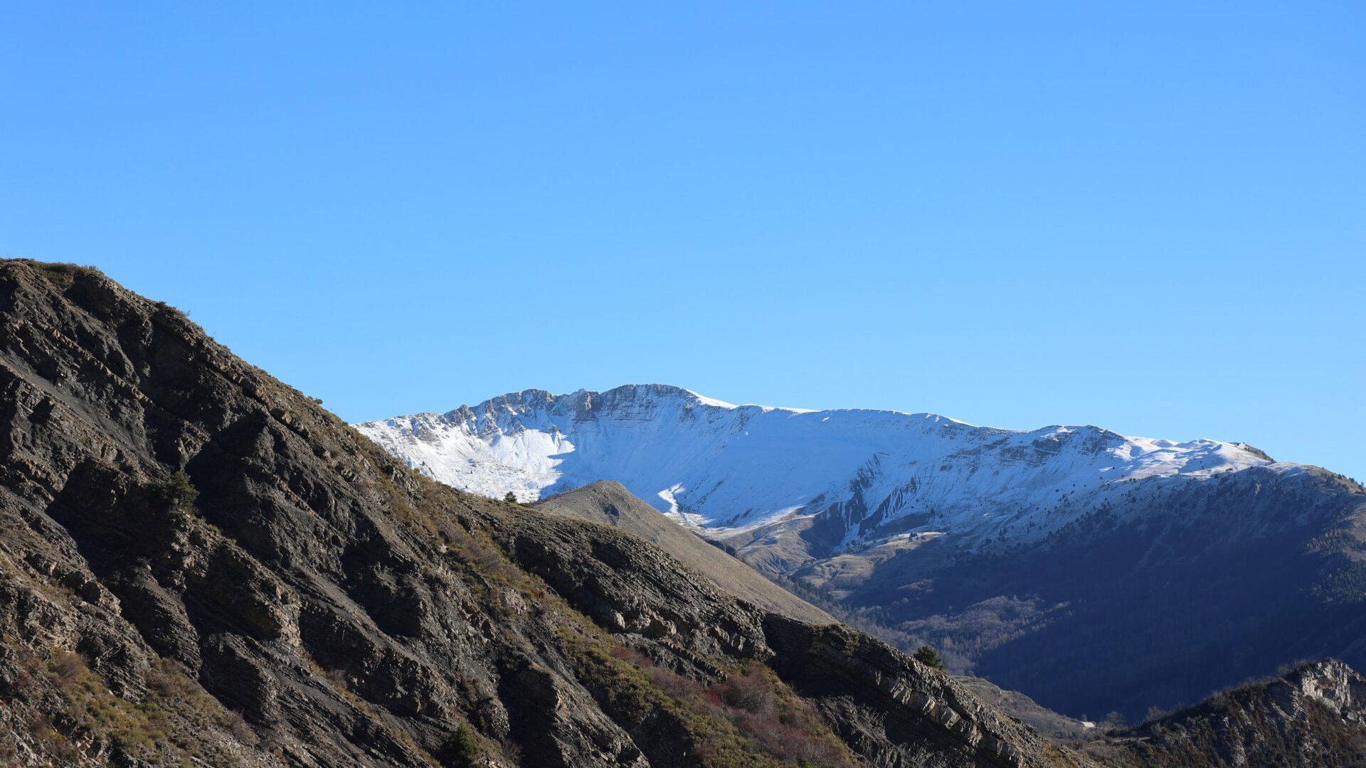 Vue sur les Monges en bout de terrain (© Jean-Louis DUMONTIER)