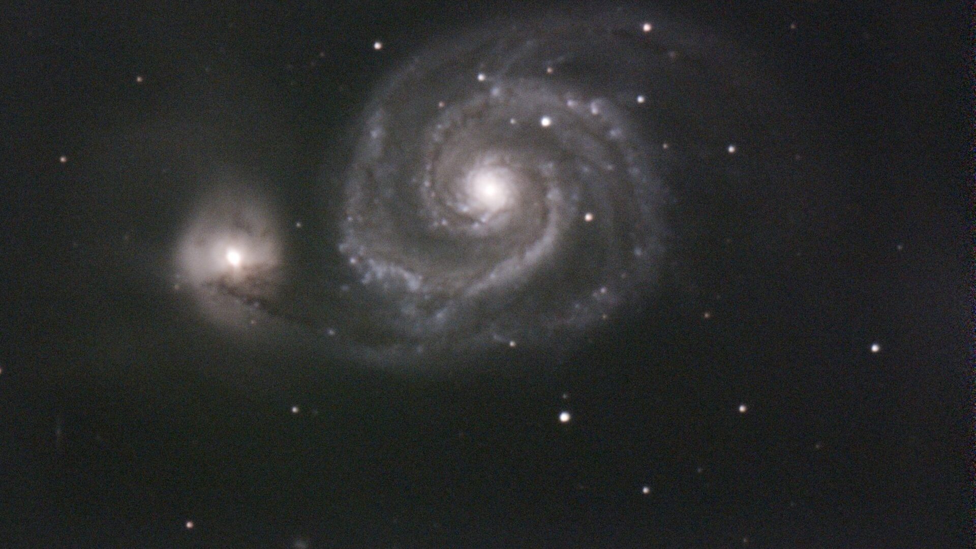 Galaxies M51 et NGC5195 (© Jean-Louis DUMONTIER)